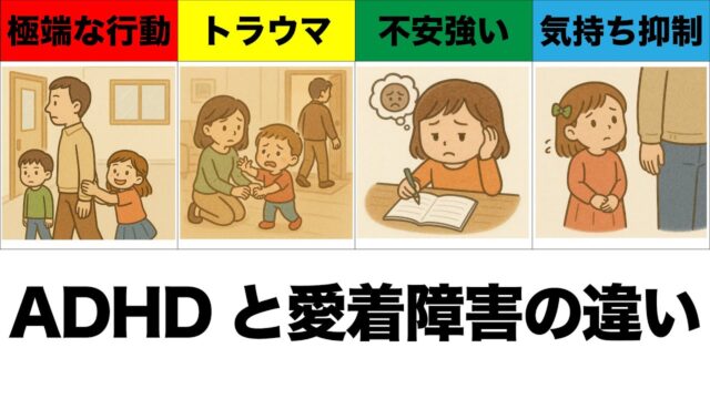 ADHDと愛着障害の見分け方。多動・不注意が似ている理由と、全く異なる原因・支援アプローチを解説